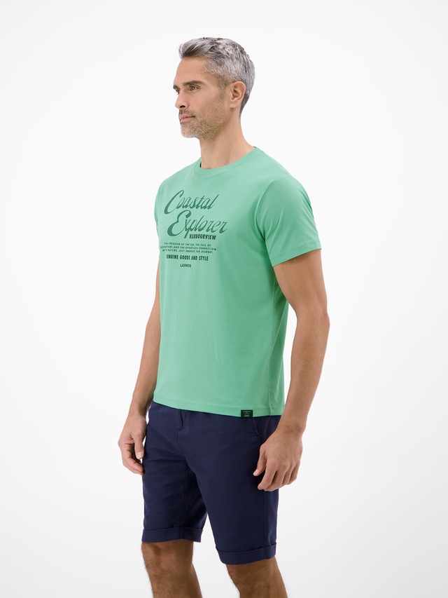 LERROS T-Shirt »T-Shirt aus 100 % Baumwolle mit Brustprint«