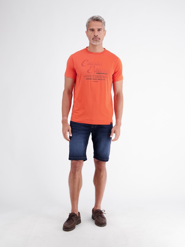LERROS T-Shirt »T-Shirt aus 100 % Baumwolle mit Brustprint«