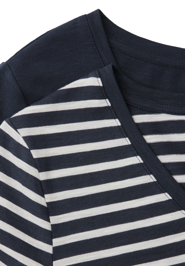 STREET ONE T-Shirt mit abgerundetem V-Ausschnitt