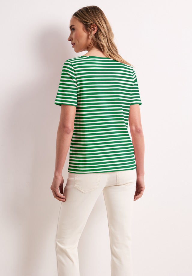 STREET ONE T-Shirt mit abgerundetem V-Ausschnitt