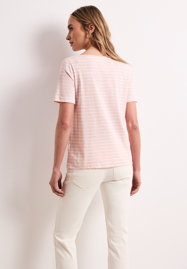 STREET ONE T-Shirt mit abgerundetem V-Ausschnitt