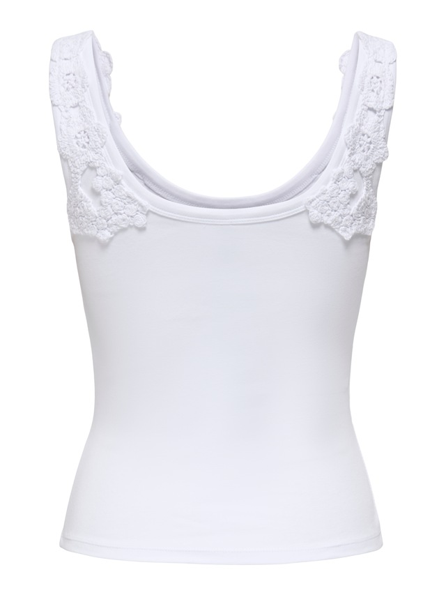 ONLY Tanktop »ONLZANNY S/L CROCHET TANK TOP CS JRS« Baumwollmischung