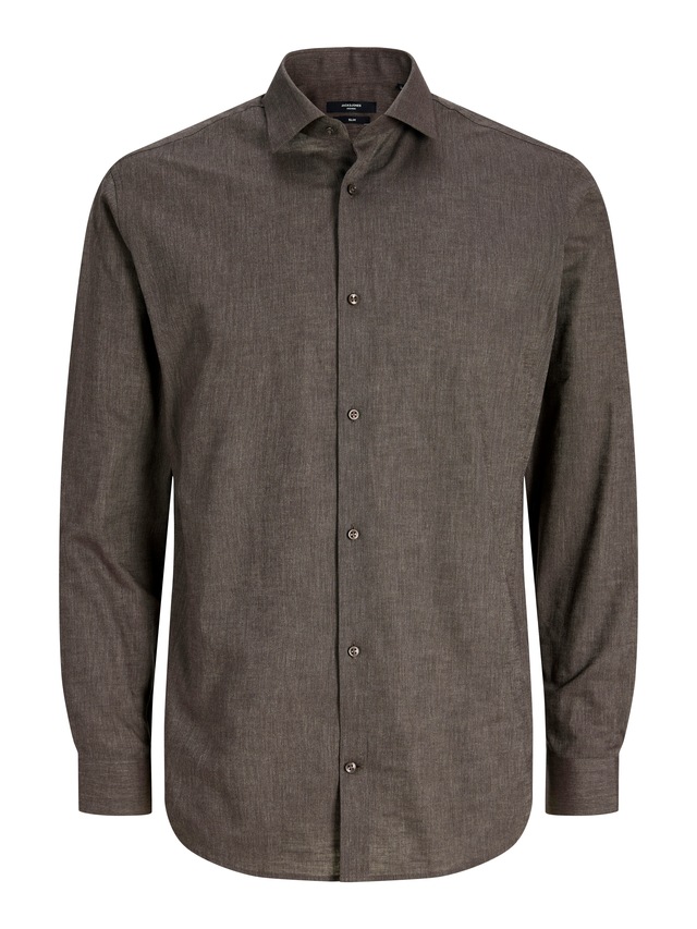 Jack & Jones Langarmhemd »JPRBLAPARKER HEATHER L/S SHIRT STYD« Baumwolle, slim fit