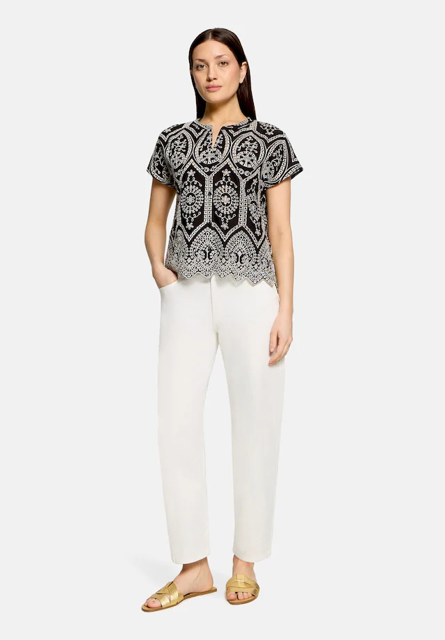 Betty&Co Hemdbluse »Damen mit Stickerei«