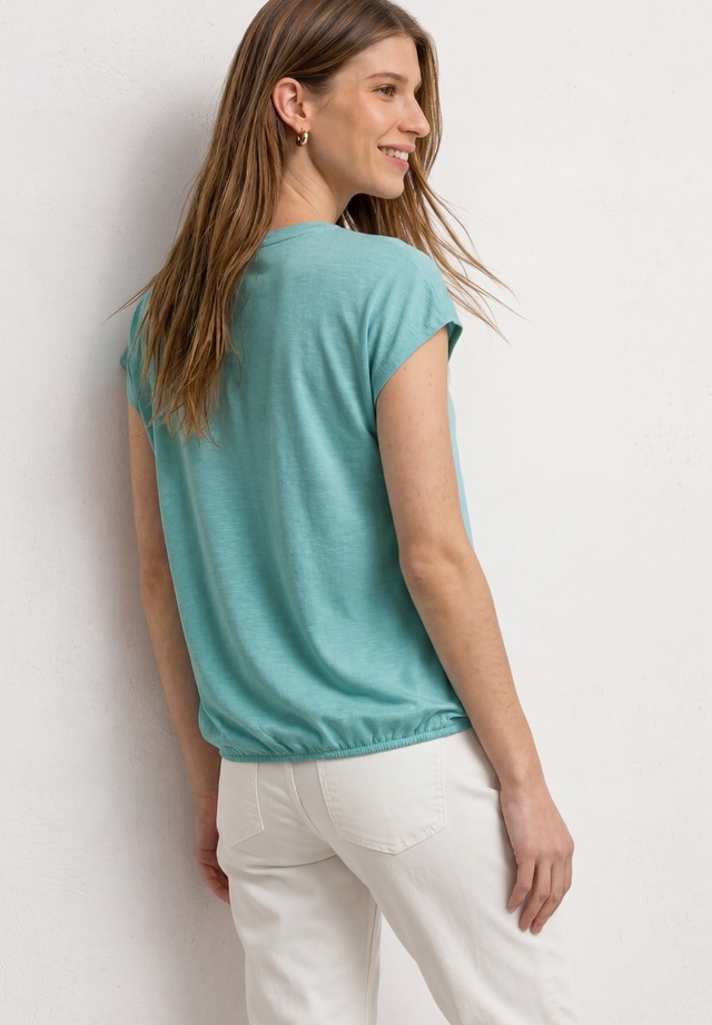 STREET ONE T-Shirt mit geschlitztem Rundhalsausschnitt