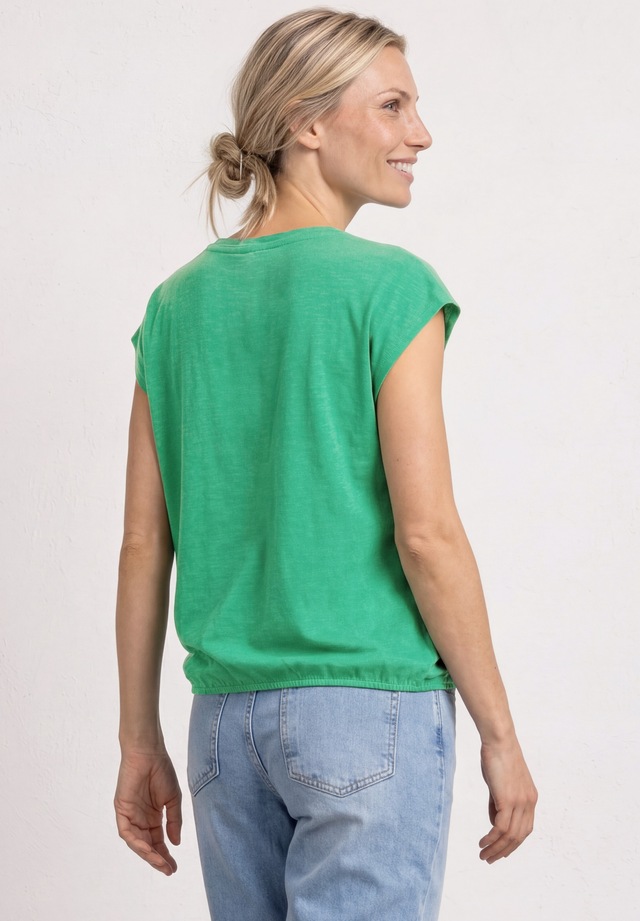 STREET ONE T-Shirt mit geschlitztem Rundhalsausschnitt