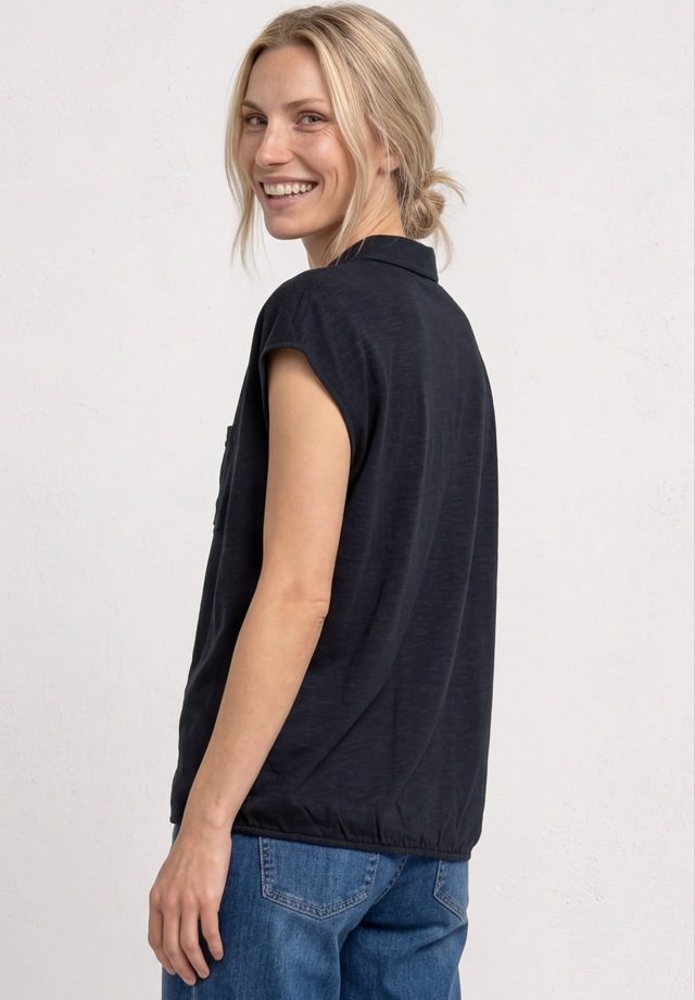 STREET ONE T-Shirt mit geschlitztem Rundhalsausschnitt