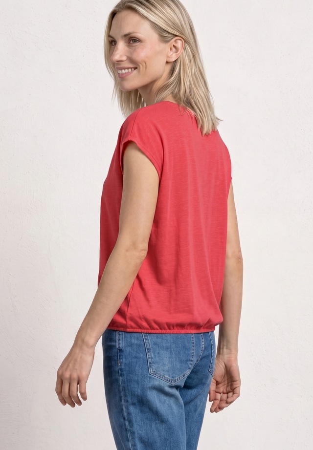 STREET ONE T-Shirt mit geschlitztem Rundhalsausschnitt