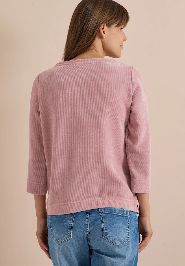 Cecil 3/4-Arm-Shirt aus Cord mit Boat Neck