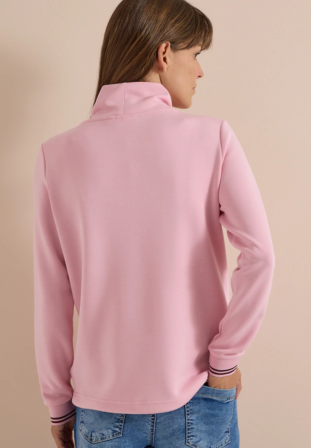Cecil Langarmshirt mit Stehkragen und Wording