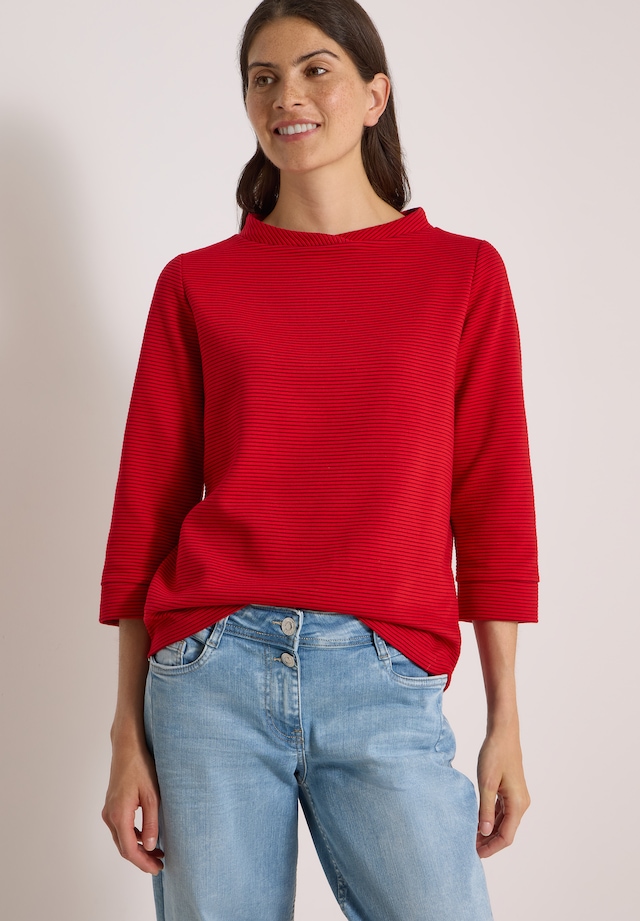 Cecil 3/4-Arm-Shirt mit Ottoman-Struktur