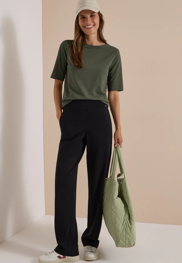 Cecil Stoffhose »Style NEELE« Jerseyhose im Loose Fit und mit Elastik-Bund