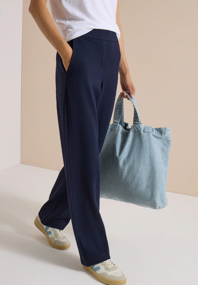 Cecil Stoffhose »Style NEELE« Jerseyhose im Loose Fit und mit Elastik-Bund