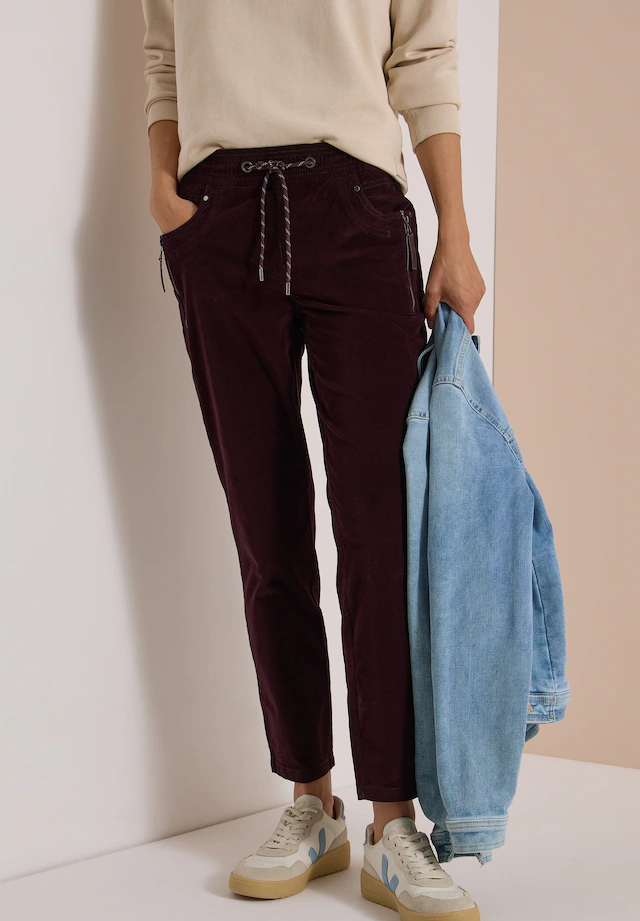 Cecil Stoffhose »Style Tracey« Elastischer Bund mit Tunnelzug / Slim Leg