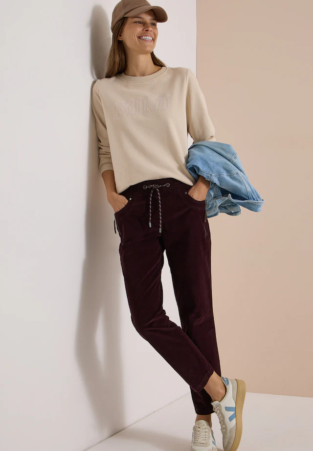 Cecil Stoffhose »Style Tracey« Elastischer Bund mit Tunnelzug / Slim Leg