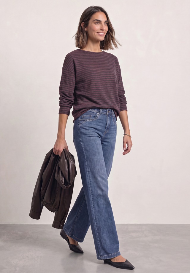 STREET ONE Langarmshirt mit Streifenmuster