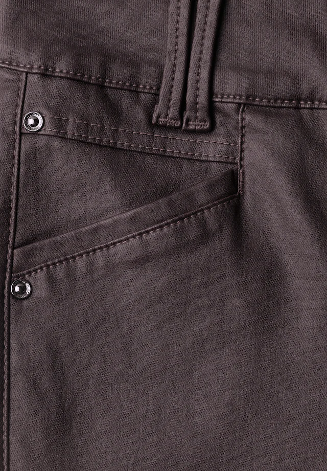 STREET ONE Lederimitathose »Style York« Mid Waist Hose im Slim Fit in Leder-Optik