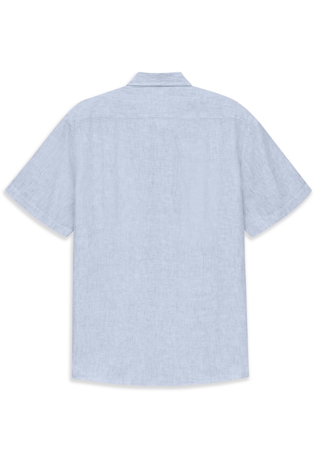 bugatti Kurzarmhemd Modern Fit aus Leinen mit Button-Down-Kragen