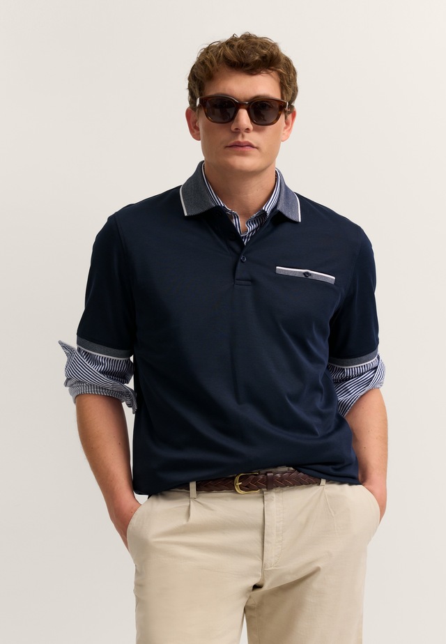 bugatti Poloshirt Modern Fit mit einer Brusttasche