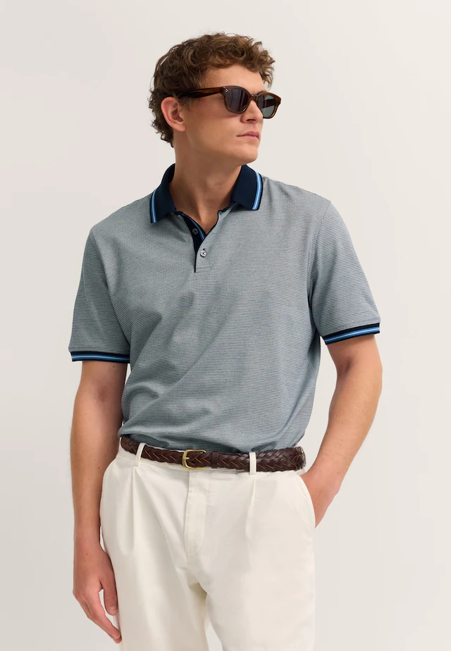 bugatti Poloshirt Modern Fit aus reiner Baumwolle