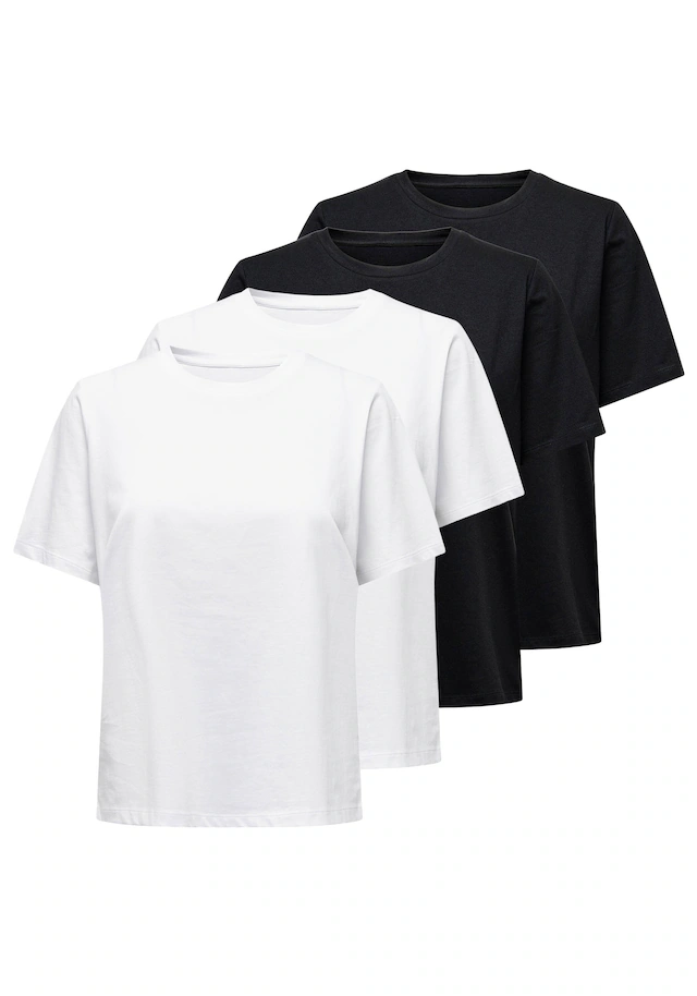 ONLY T-Shirt »T-Shirt ONLONLY TEE 4P 4er Pack« 4