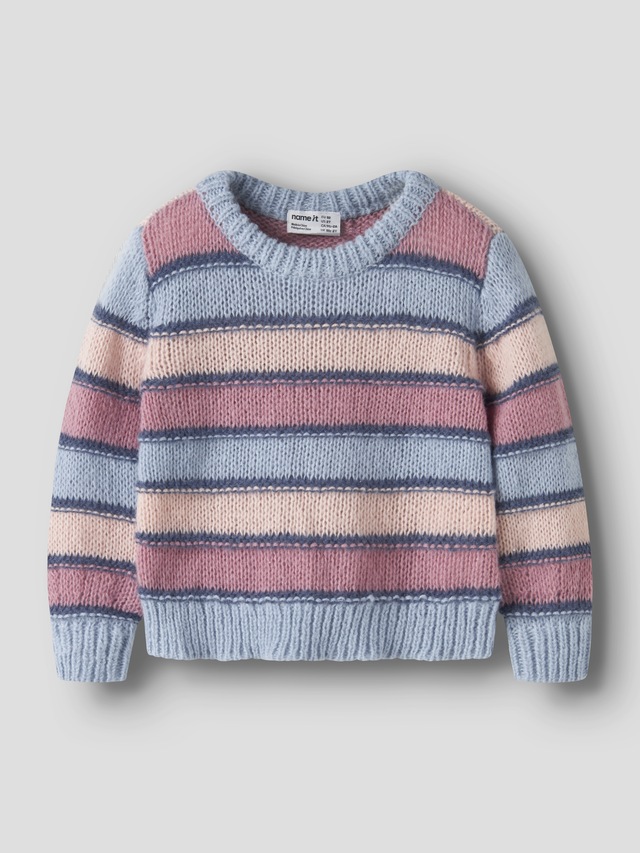 Name It Rundhalspullover »NMFLERNORT LS KNIT« Kunstfaser, regular fit