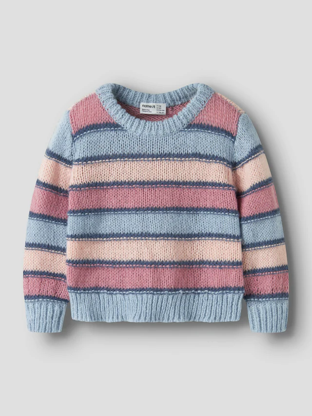Name It Rundhalspullover »NMFLERNORT LS KNIT« Kunstfaser, regular fit