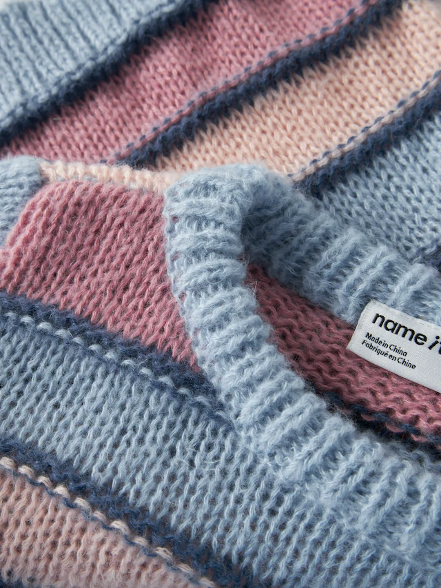 Name It Rundhalspullover »NMFLERNORT LS KNIT« Kunstfaser, regular fit