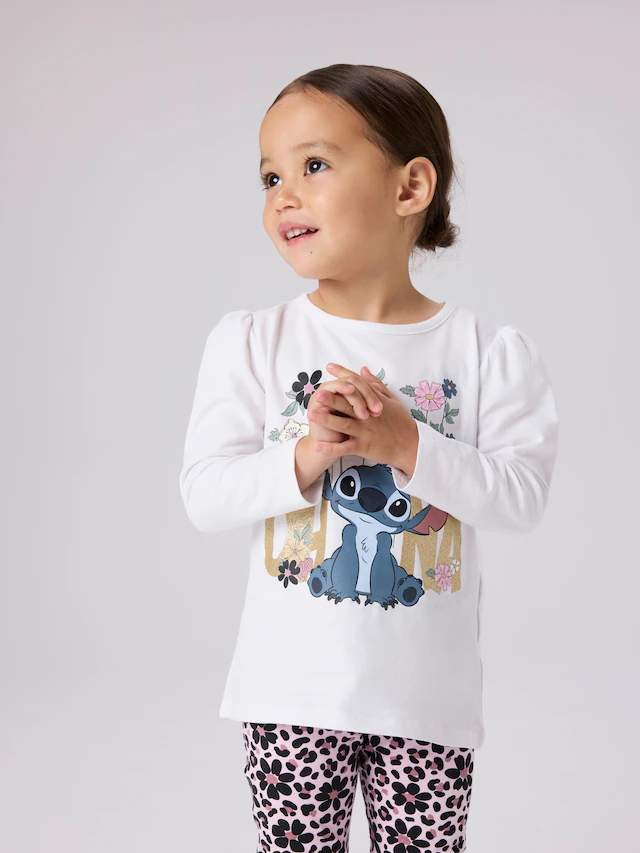 Name It T-Shirt »NMFJINA STITCH LS TOP BOX NOOS WDI« Baumwollmischung, regular fit