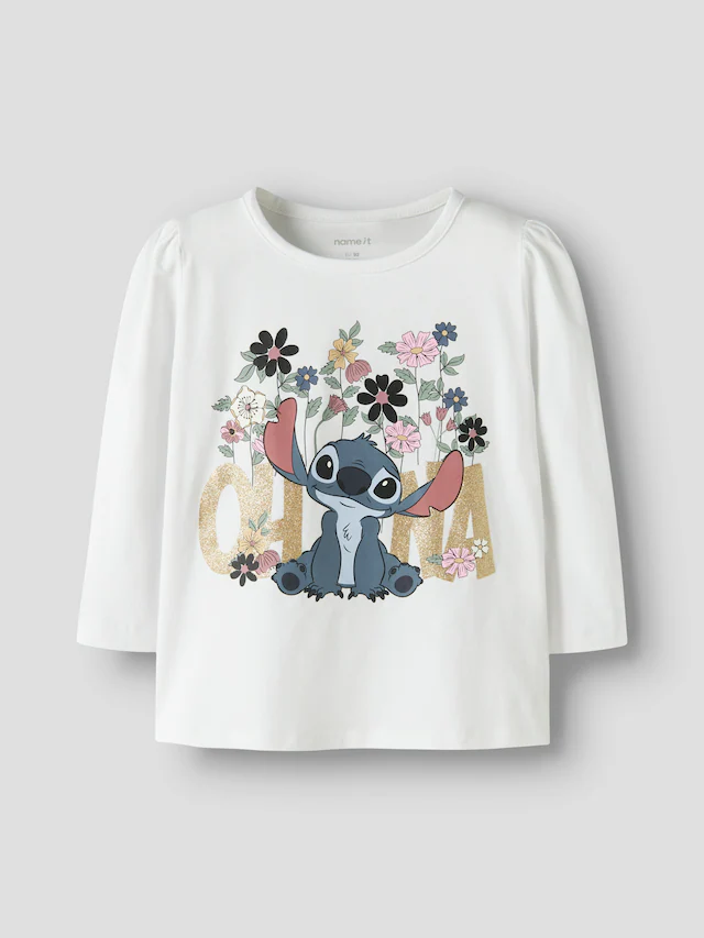 Name It T-Shirt »NMFJINA STITCH LS TOP BOX NOOS WDI« Baumwollmischung, regular fit