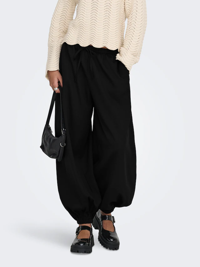 JDY Schlupfhose »JDYPALOMA MW LOOSE PANT WVN NOOS« Materialmix