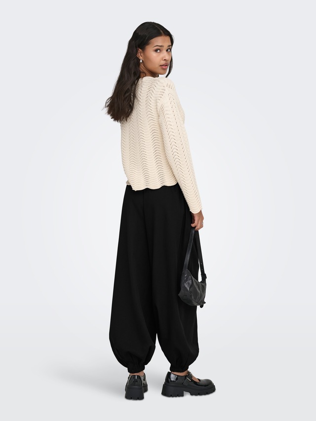 JDY Schlupfhose »JDYPALOMA MW LOOSE PANT WVN NOOS« Materialmix