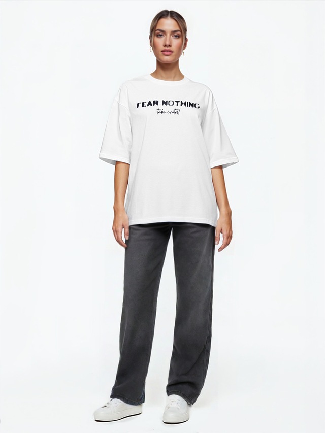 trueprodigy Oversize-Shirt »Noa F Logo Print Oversized Rundhals«