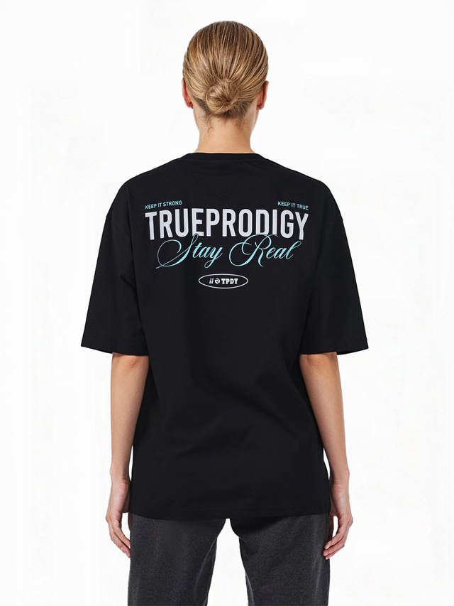 trueprodigy Oversize-Shirt »Lou F Logo Print Oversized Rundhals«