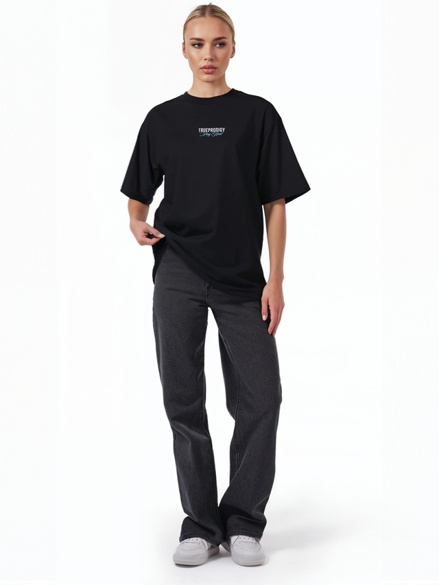 trueprodigy Oversize-Shirt »Lou F Logo Print Oversized Rundhals«