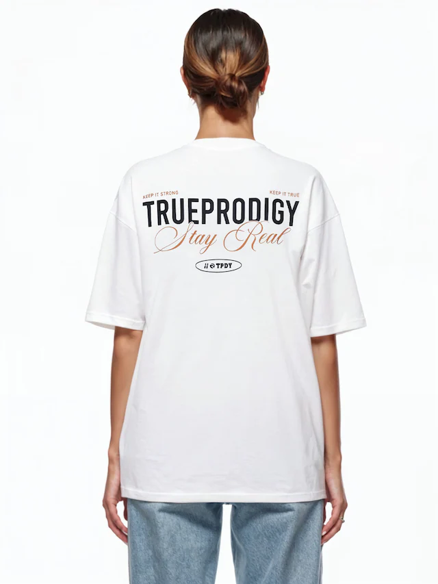 trueprodigy Oversize-Shirt »Lou F Logo Print Oversized Rundhals«