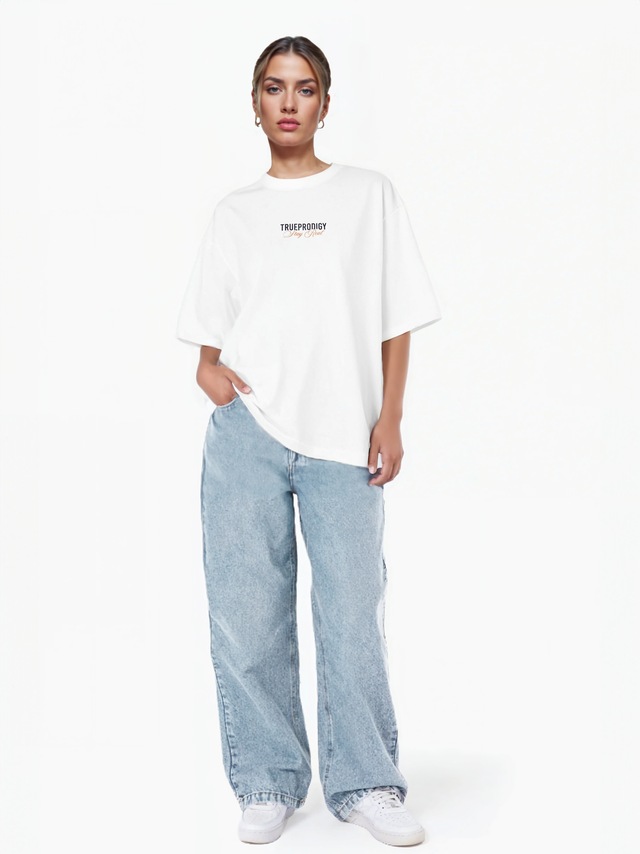 trueprodigy Oversize-Shirt »Lou F Logo Print Oversized Rundhals«