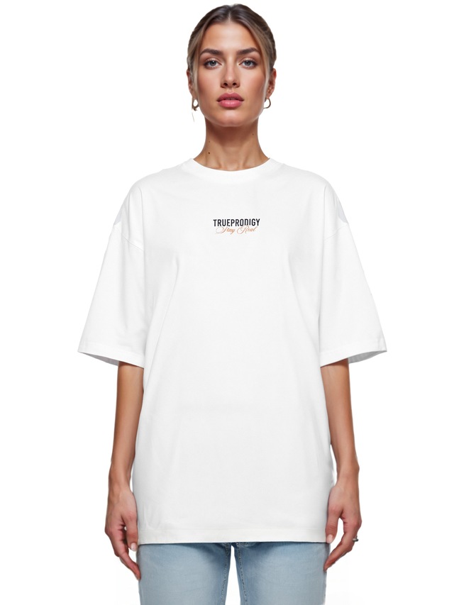 trueprodigy Oversize-Shirt »Lou F Logo Print Oversized Rundhals«