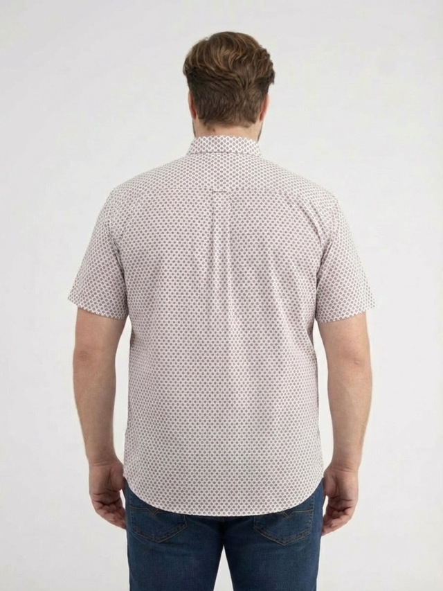 LERROS Kurzarmhemd »Kurzarmhemd mit geometrischem Print, große Größen«