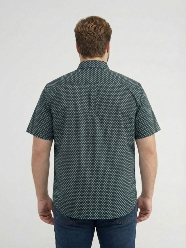 LERROS Kurzarmhemd »Kurzarmhemd mit geometrischem Print, große Größen«