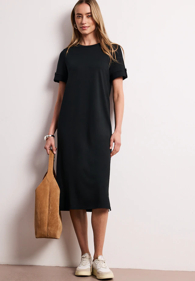 STREET ONE Jerseykleid Ohne Taschen mit Rundhalsausschnitt