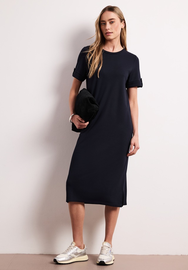 STREET ONE Jerseykleid Ohne Taschen mit Rundhalsausschnitt
