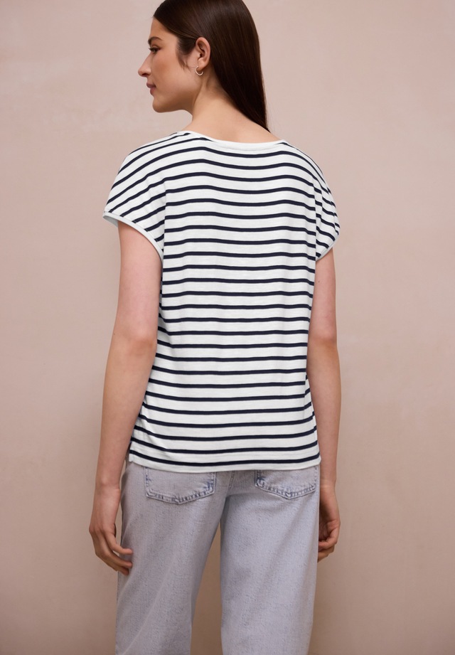 STREET ONE STUDIO V-Shirt im Streifen-Design