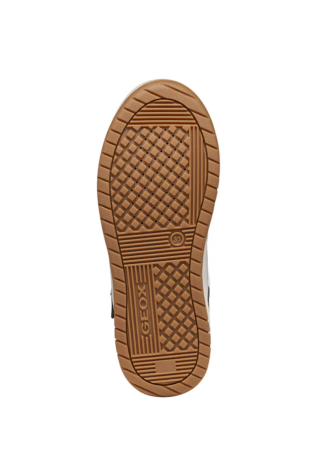Geox Sneaker »J PERTH BOY« Freizeitschuh mit Kontrastbesätzen, Gummizug und Klettriemchen