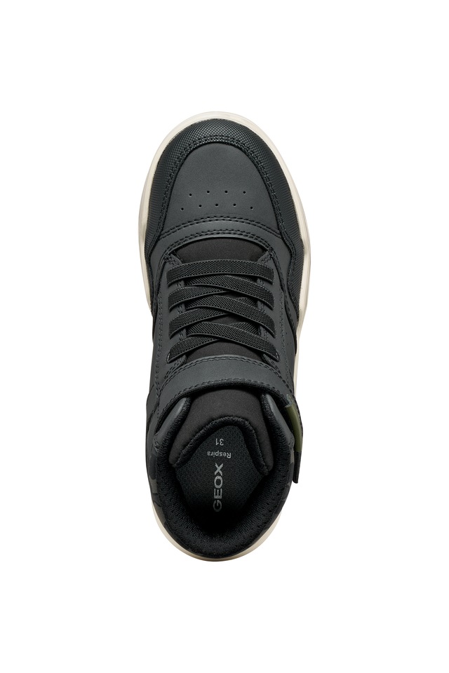 Geox Sneaker »J PERTH BOY« Freizeitschuh mit Kontrastbesätzen, Gummizug und Klettriemchen
