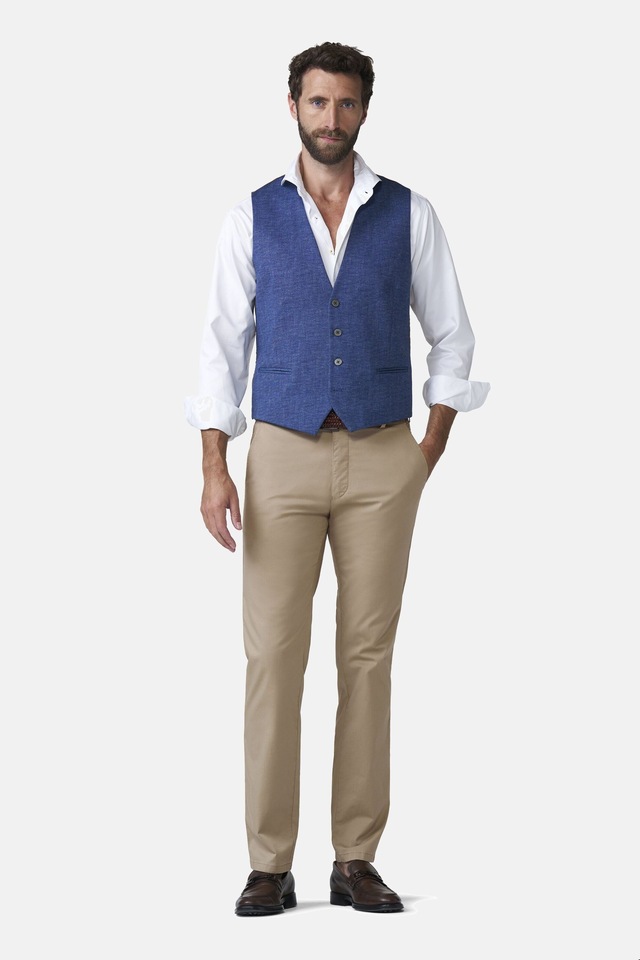 MEYER Chinos »Paris 1-5073« mit buntem Innenfutter