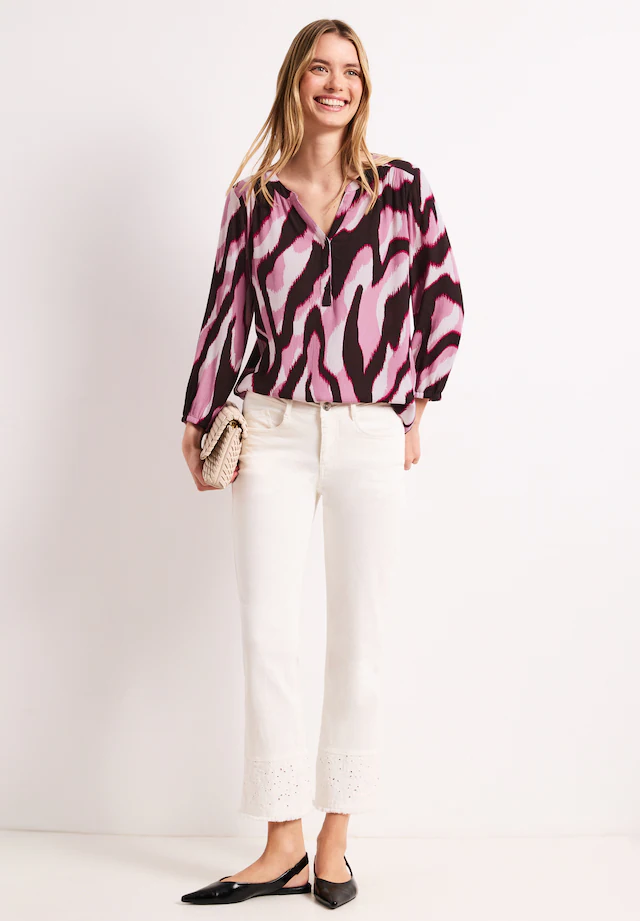 STREET ONE 3/4-Arm-Shirt mit Strukturmix