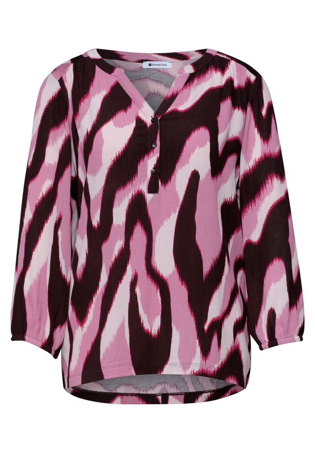 STREET ONE 3/4-Arm-Shirt mit Strukturmix