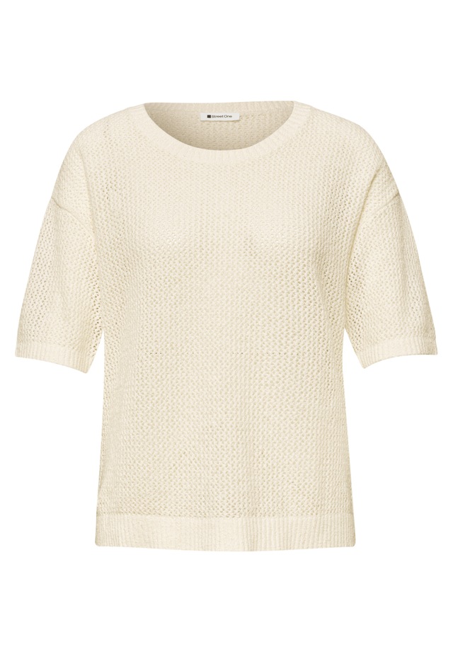 STREET ONE Kurzarmpullover im soften Baumwoll-Mix