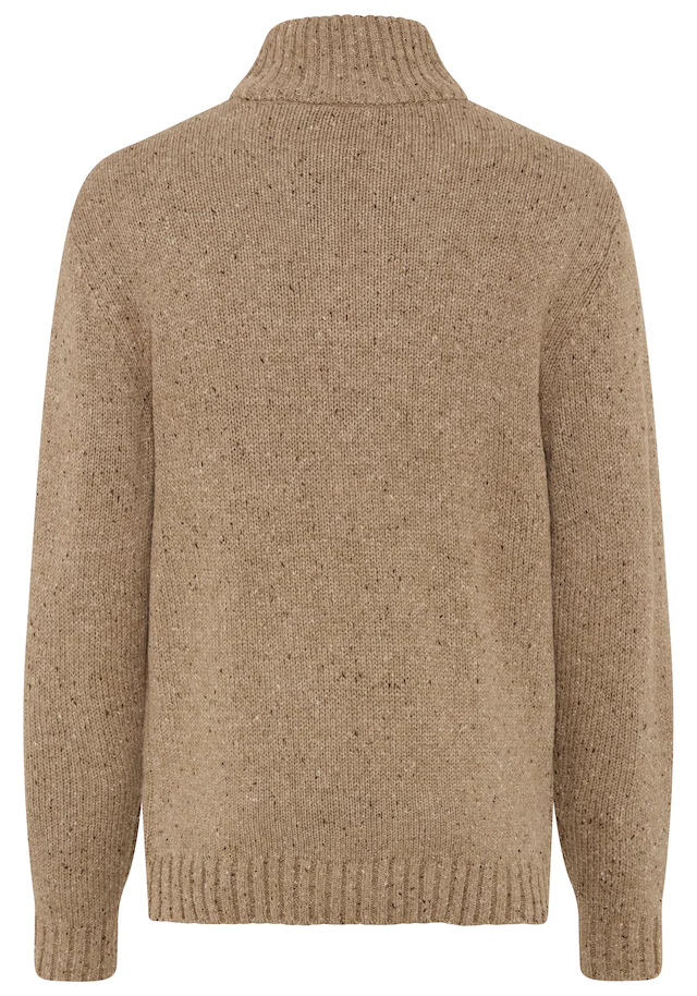 Man's World Troyer »Neue Kollektion! Melange Garn mit farbigen Akzenten« mit Langarm, aus Strick mit Baumwolle, Regular Fit
